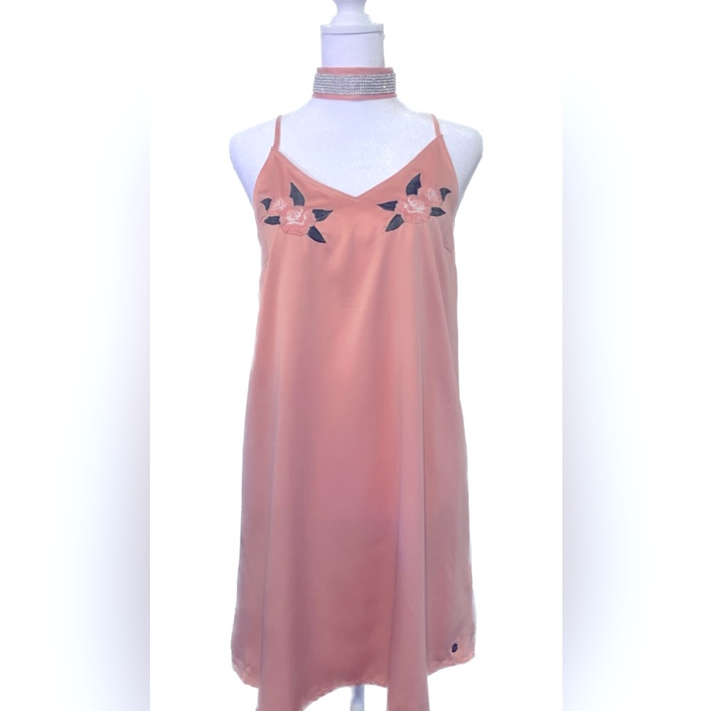 Roxy Pink Sparkle Valley Slip Dress- SIZE M